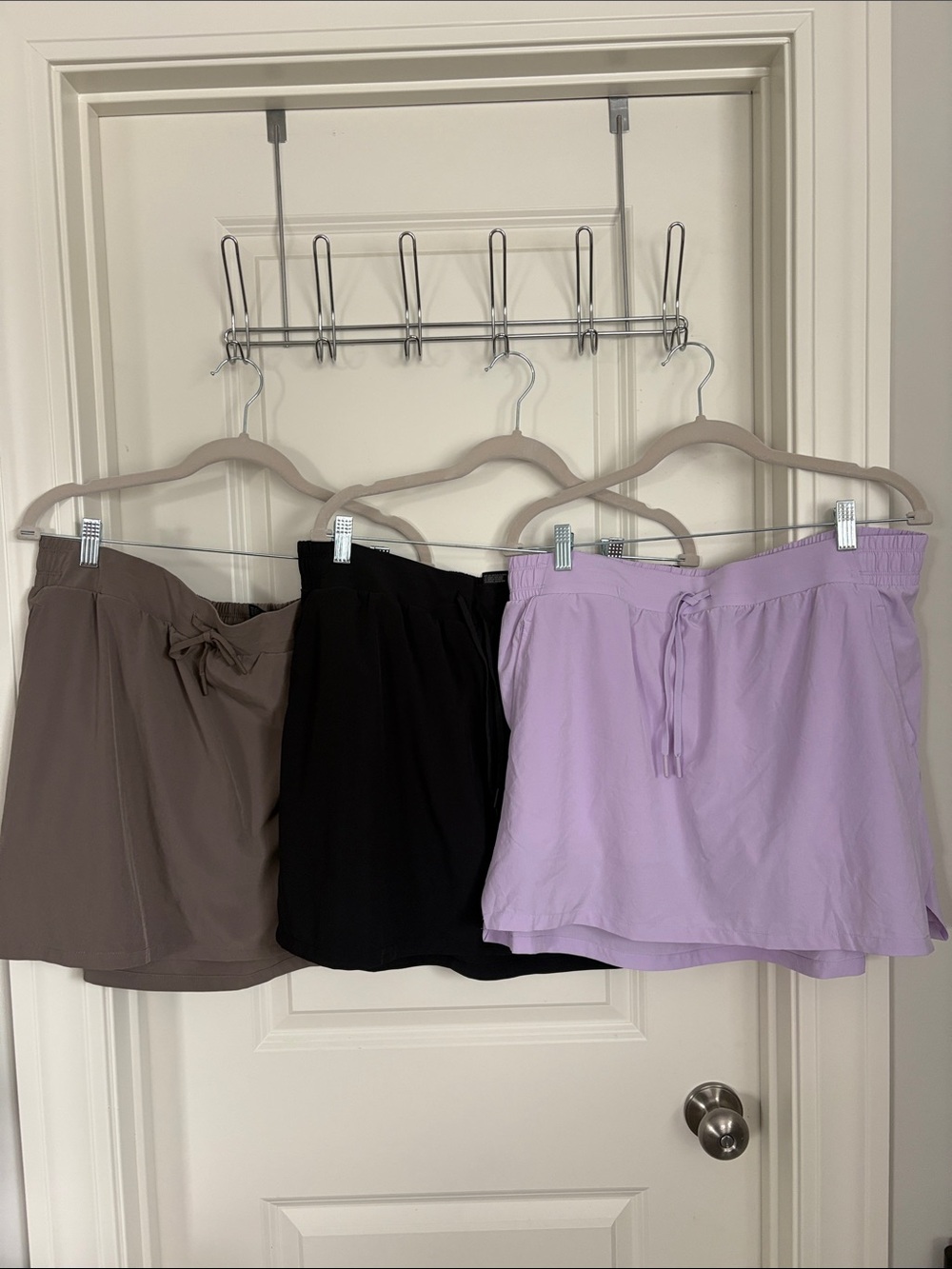 All in motion 3-Pack Pull-On Skorts in Taupe, Black & Lavender